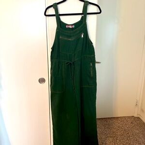 Women’s Green Utility Overalls Jumpsuit